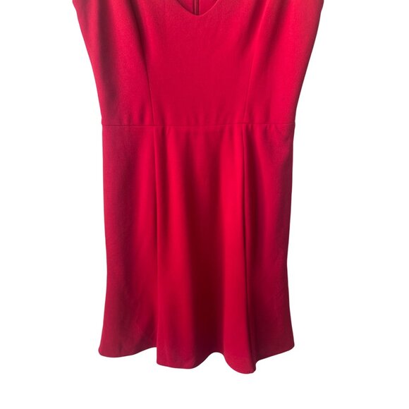 Dress The Population Red Mini Dress Sz M Esme Holiday Sweetheart Ruffle Cocktail - Picture 6 of 12